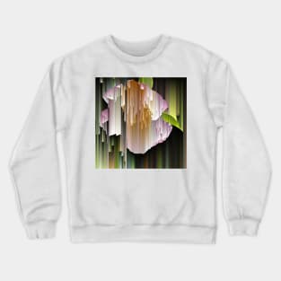 Glitched Camellia Crewneck Sweatshirt